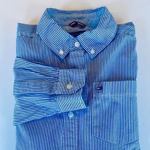 Boys Tommy Hilfiger striped Oxford shirt in‎ size large